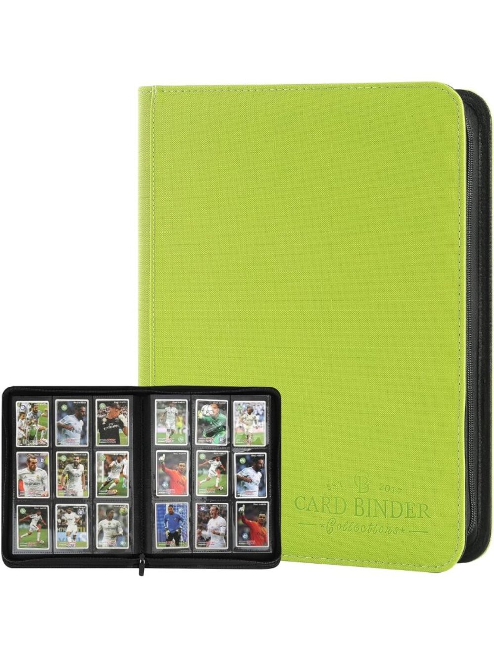 9 Pocket Card Binder - Premium Zip Collection Album for Trading Cards & Business